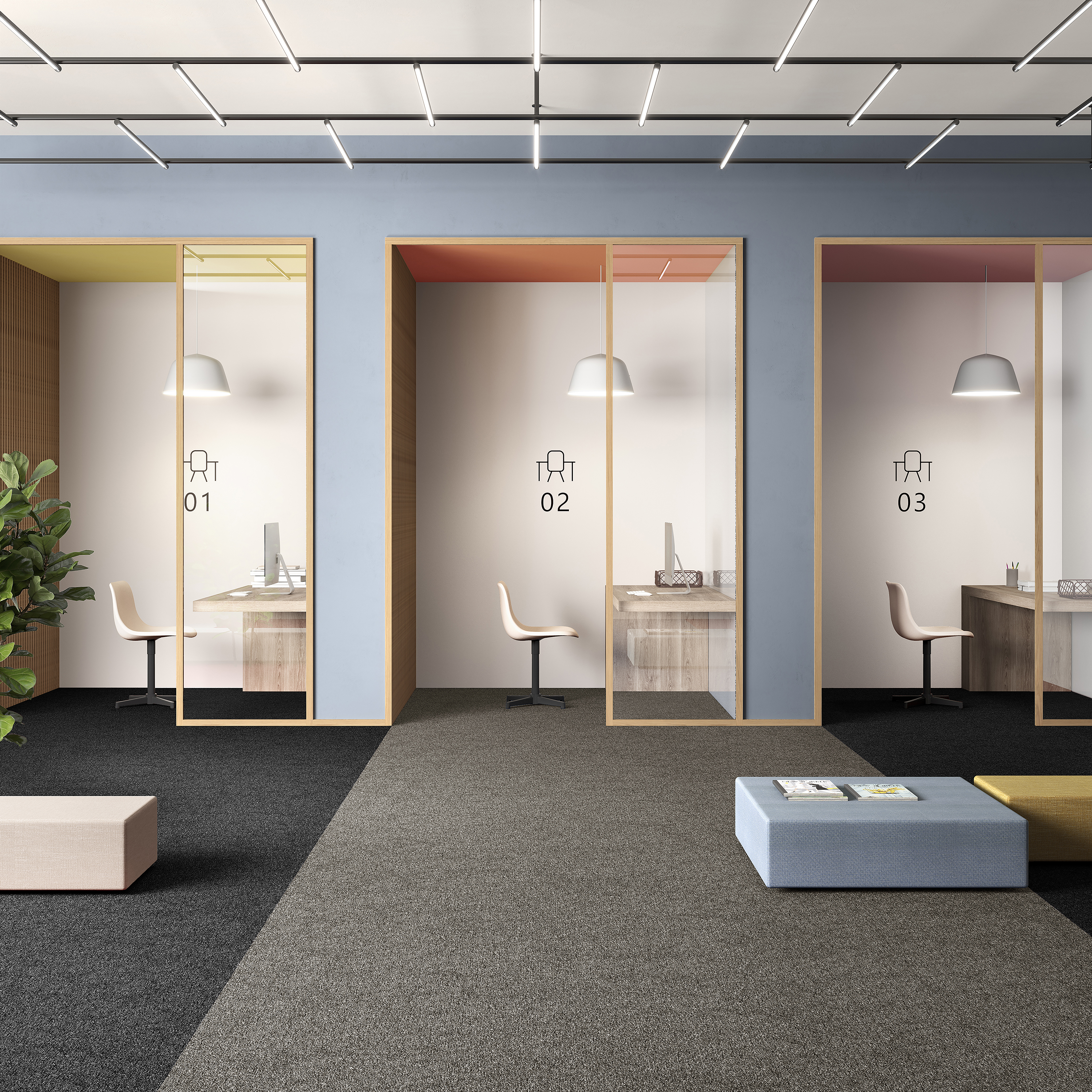 Ковровая плитка Medusa Tile 40 (500*500*5 мм) — купить в Дзержинске