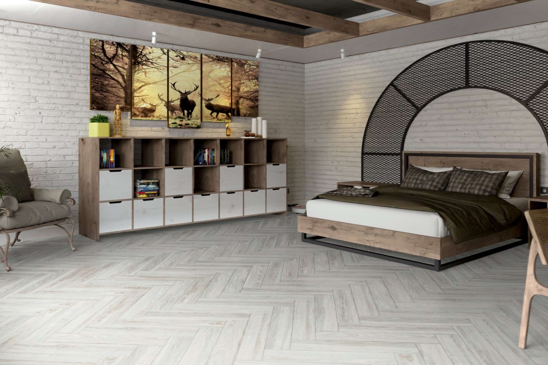 Инженерный паркет «Damy Floor» Ванильный (укладка елочкой) — купить в Дзержинске