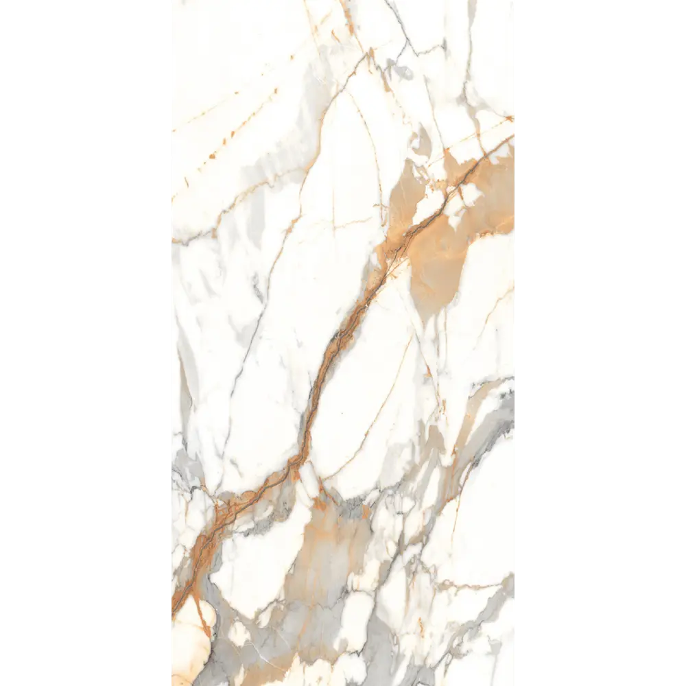 Керамогранит "Sonex" Carrara Volga Glossy полированный 60x120 см 1.44 м2 цвет белый с серо-бежевыми прожилками — купить в Дзержинске