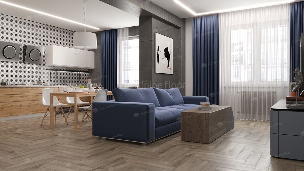 Виниловая плитка "Alpine Floor" Parquet LVT Дуб Исида (590*118*2,5 мм) — купить в Дзержинске