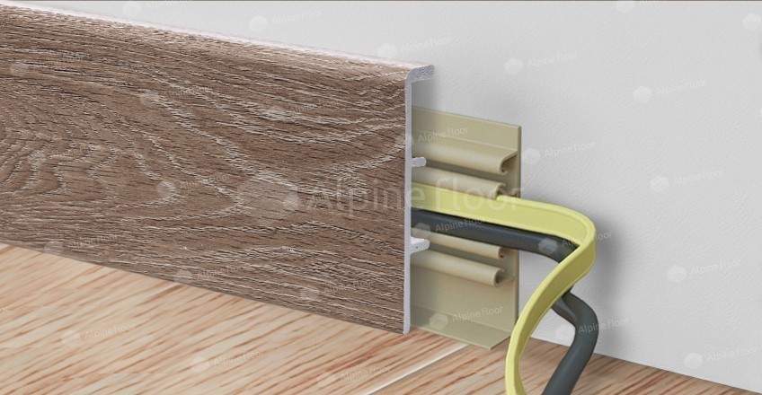 Напольный плинтус Rico Concept 80 Дуб каньон кремовый (2200*20*80 мм) — купить в Дзержинске