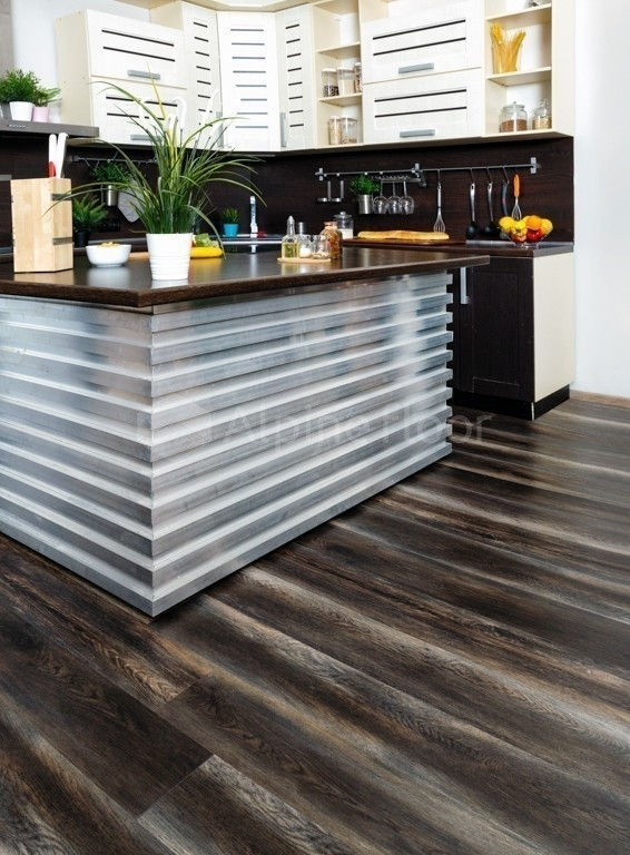 Кварцвиниловая плитка "Alpine Floor" Орех Темный  (1219*184*2мм) — купить в Дзержинске