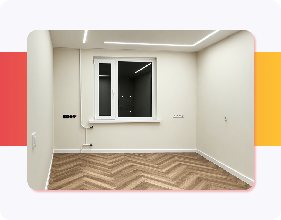 Укладка ламината Alpine Floor ёлочкой в квартире