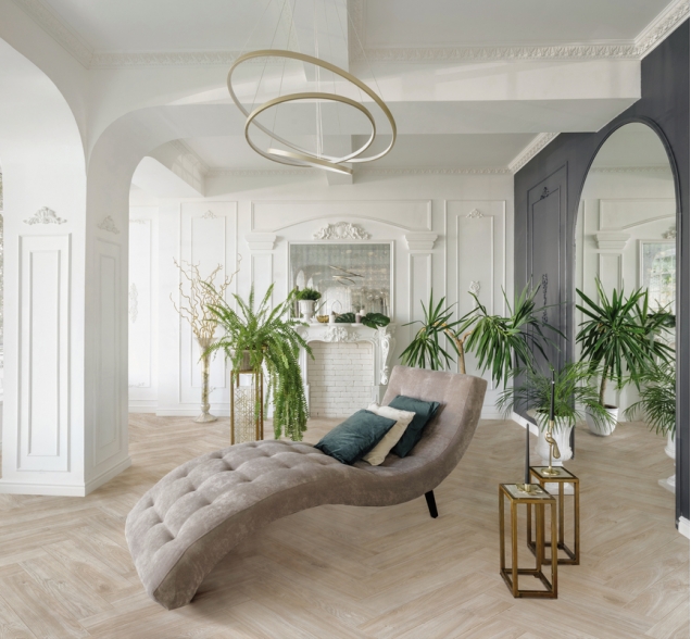 Виниловый ламинат SPC "Cronafloor" Herringbone Дуб Ницца (640*128*4,5 мм) — купить в Дзержинске