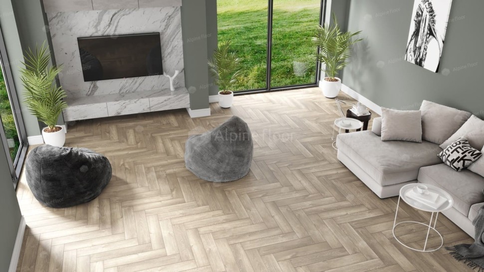 Виниловая плитка "Alpine Floor" Parquet LVT Дуб Натуральный Отбеленный (590*118*2,5 мм) — купить в Дзержинске