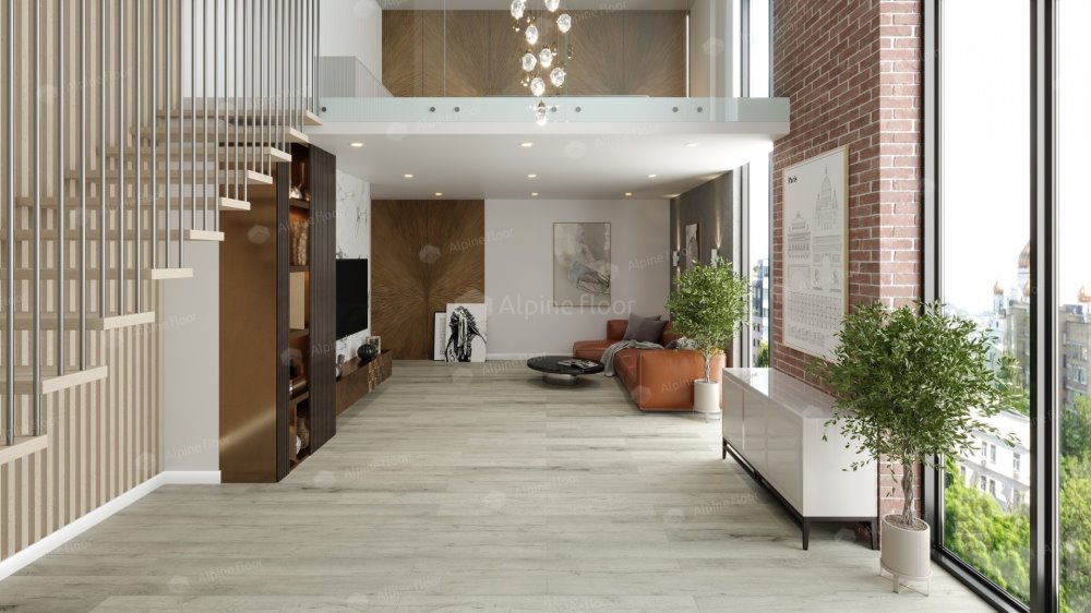 SPC Ламинат "Alpine Floor" Дуб серебряный (1220*183*8 мм) — купить в Дзержинске