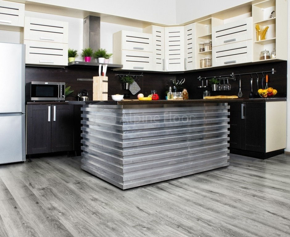 Замковая ПВХ плитка "Alpine Floor" Ясень Серый  (1220*183*4мм) — купить в Дзержинске