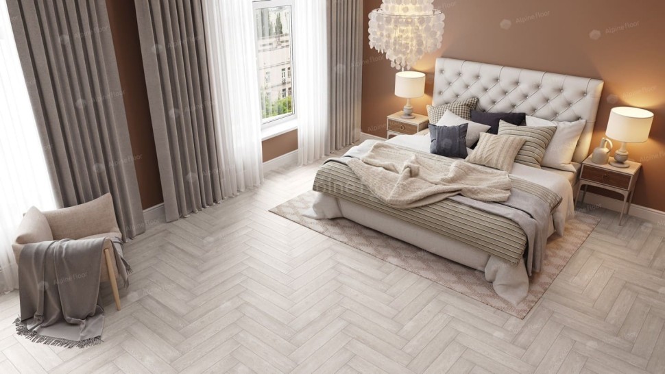Виниловая плитка "Alpine Floor" Parquet LVT Голубой Лес (590*118*2,5 мм) — купить в Дзержинске