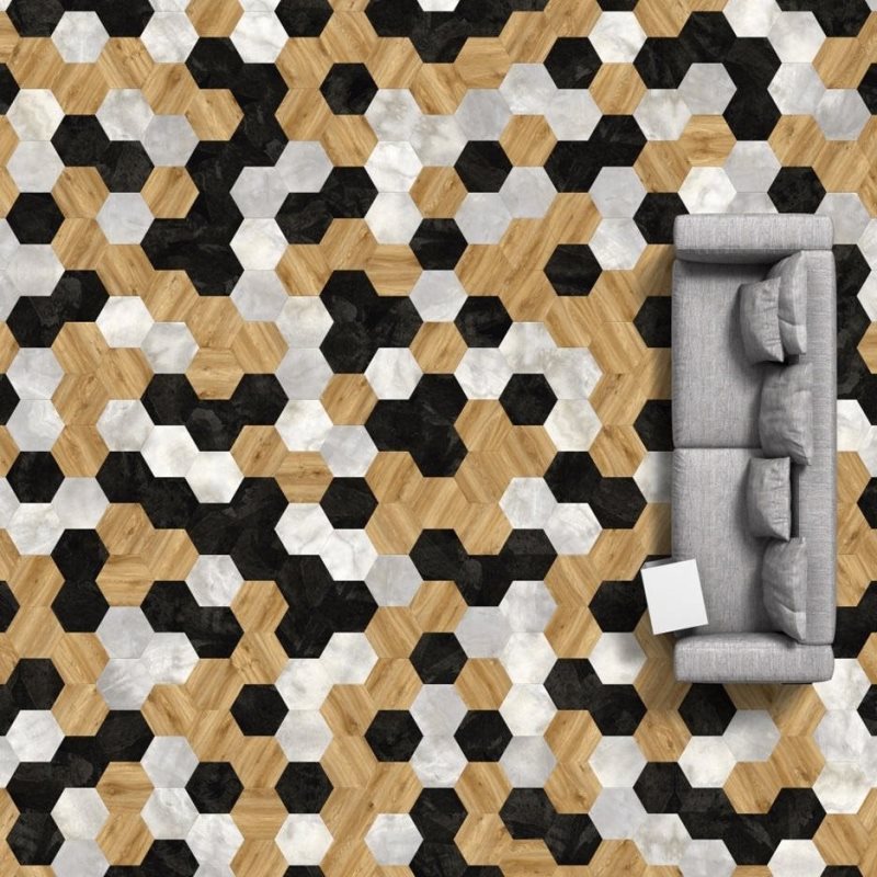 Виниловая плитка Big Hexagon 260 (452,64*392*2,5 мм) — купить в Дзержинске