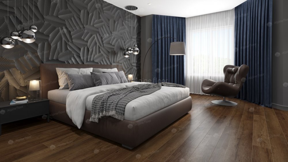 SPC Ламинат "Alpine Floor" Дуб шоколадный (1220*183*8 мм) — купить в Дзержинске
