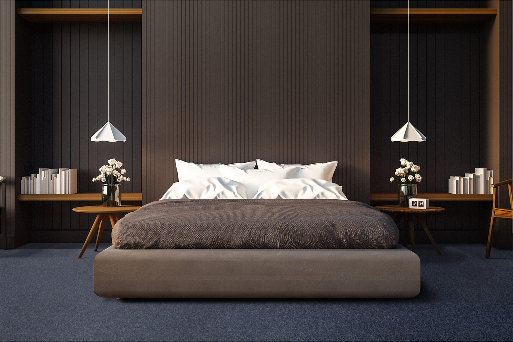 Ковровое покрытие "Bonkeel" Color Rib Blue Bottle 78 (ширина 1м/3м/4м) — купить в Дзержинске