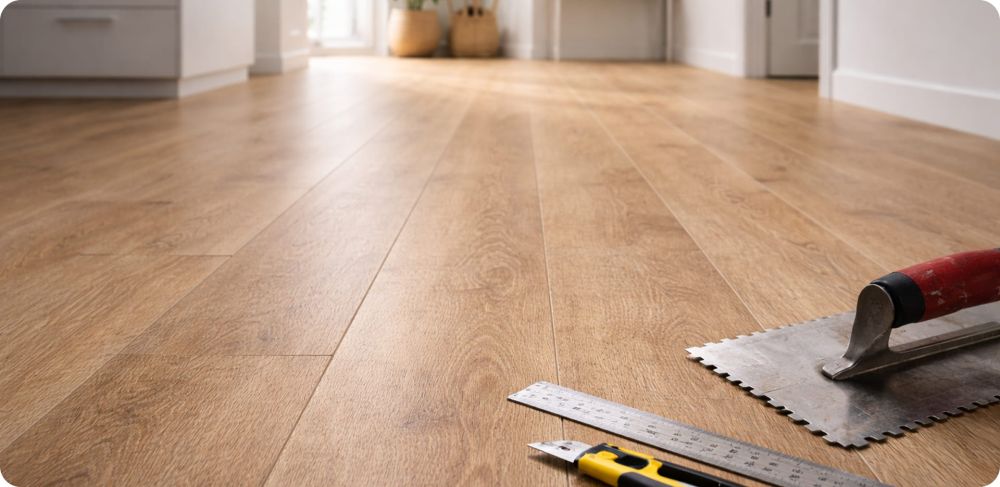 Укладка кварцвиниловой плитки