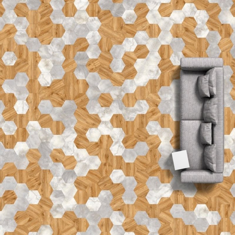 Виниловая плитка Big Hexagon 261 (452,64*392*2,5 мм) — купить в Дзержинске