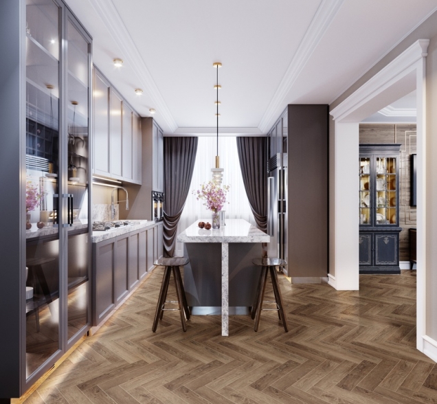 Виниловый ламинат SPC "Cronafloor" Herringbone Дуб Тулуза (640*128*4,5 мм) — купить в Дзержинске