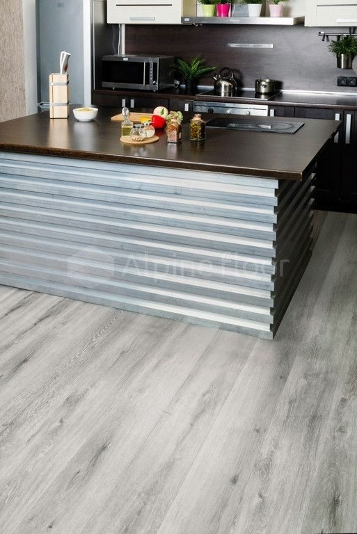 Замковая ПВХ плитка "Alpine Floor" Ясень Серый  (1220*183*4мм) — купить в Дзержинске
