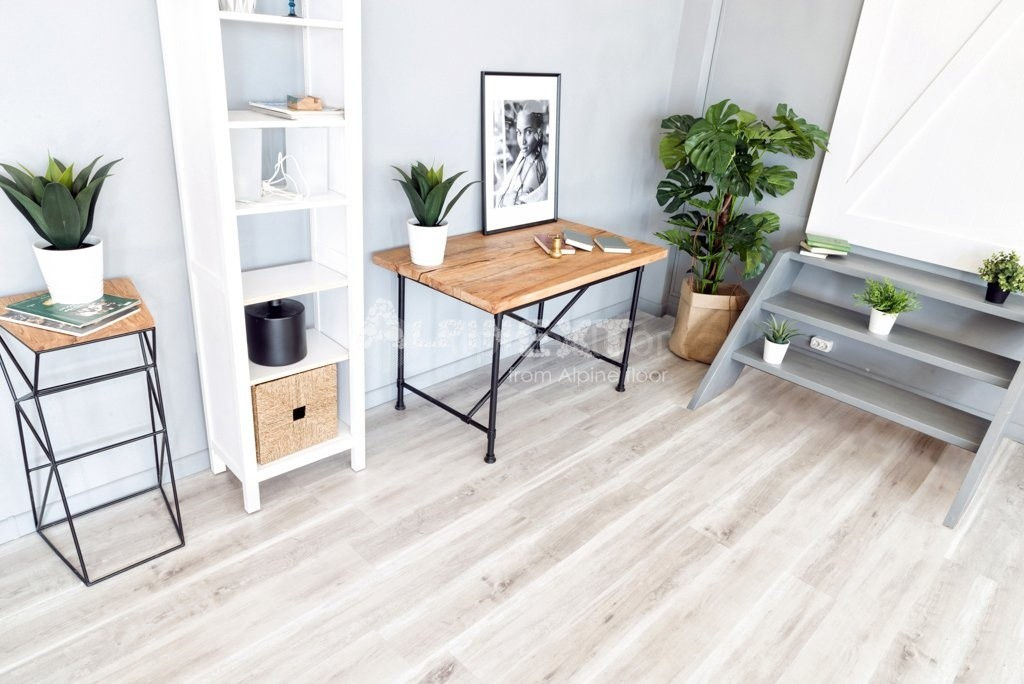 Замковая ПВХ плитка "Alpine Floor" Дуб выбеленный  (1220*183*4мм) — купить в Дзержинске