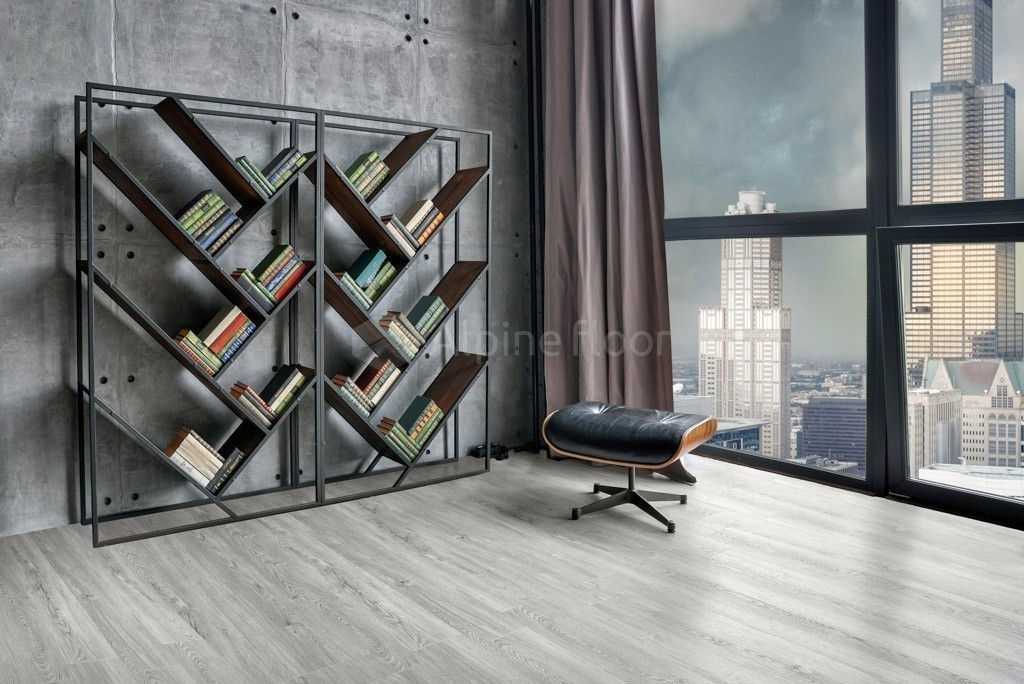 Замковая ПВХ плитка Секвойя Снежная  (1219*184*3,2мм) — купить в Дзержинске